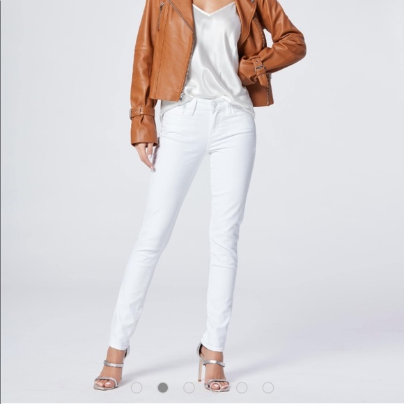 ⭐️ Paige Skyline Peg White Ankle Jeans ⭐️ - Picture 1 of 11